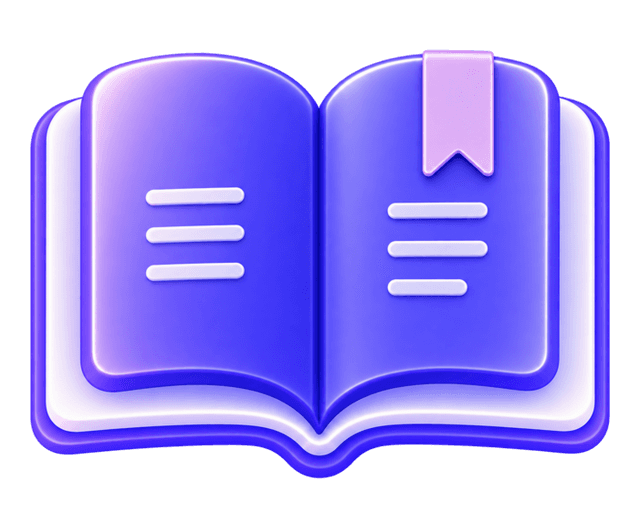 Open book with glowing lightbulb